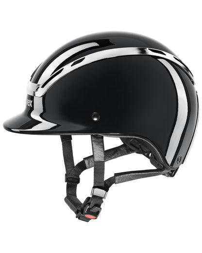 Uvex Exxeed Shiny Chrome Riding Helmet  - Black