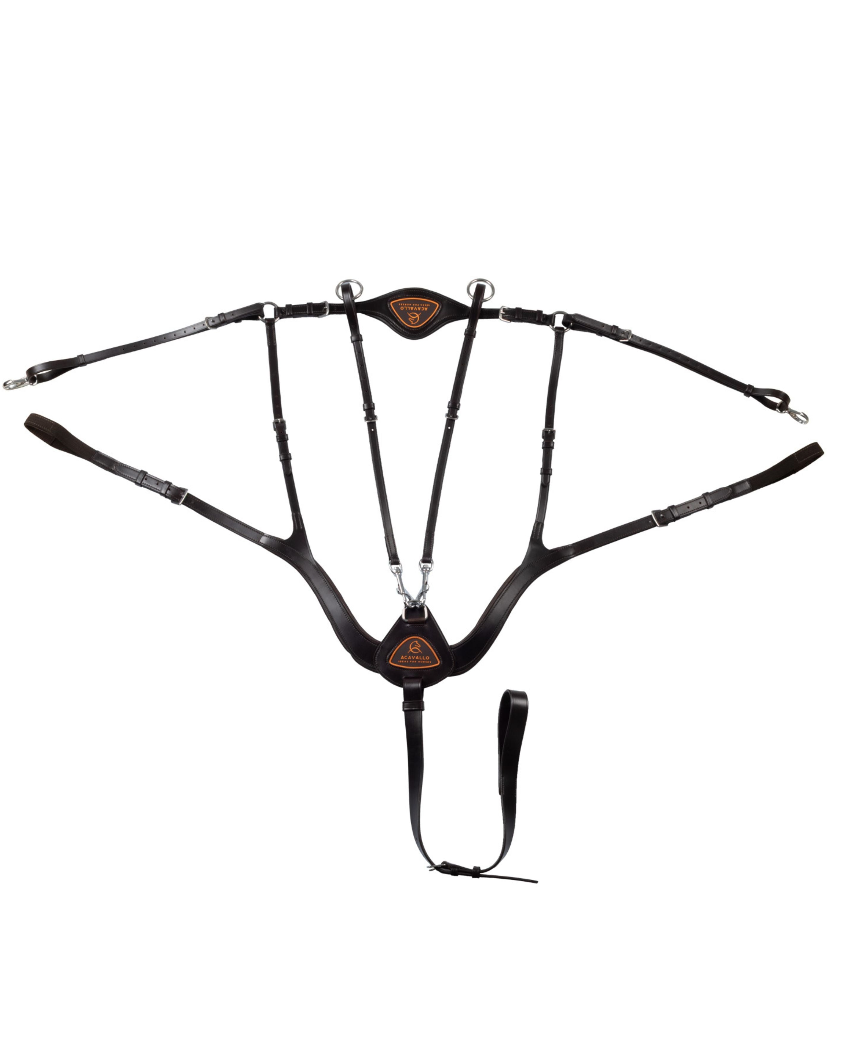Acavallo Anatomical 5-Point Breastplate Dark Brown