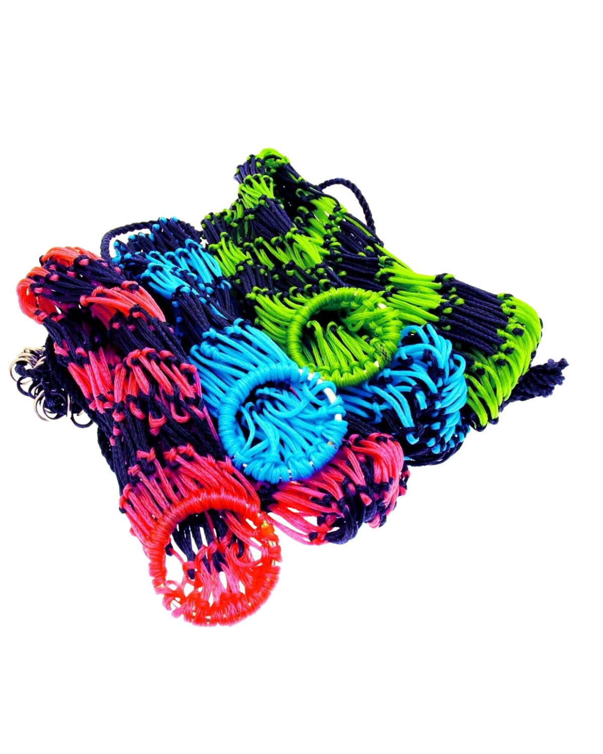 Equiflair KM ELITE Deluxe Two-Color Horse Hay Net (Green, Blue, Pink): Slow Feeder