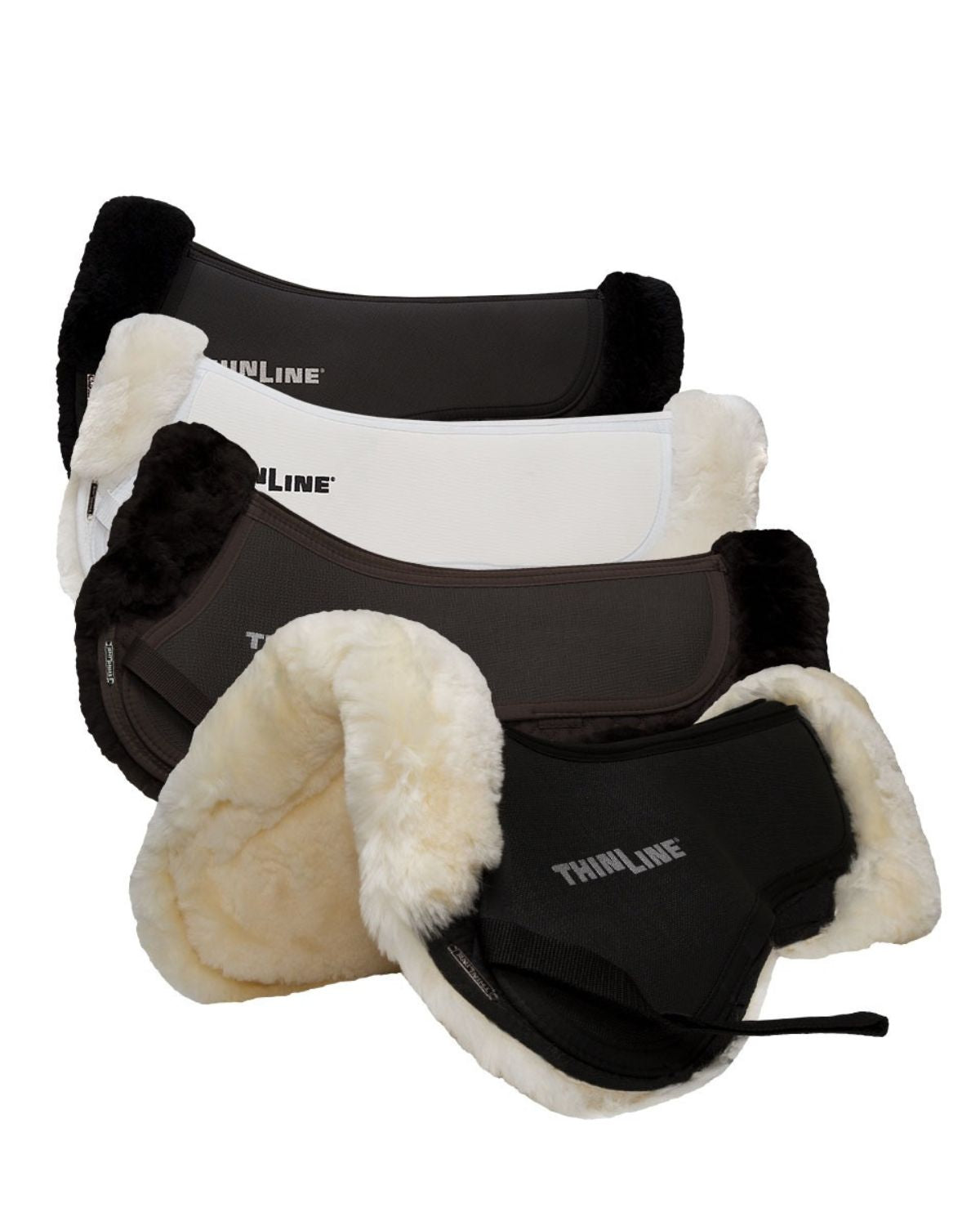 ThinLine Full Sheepskin Comfort Half Pad Black