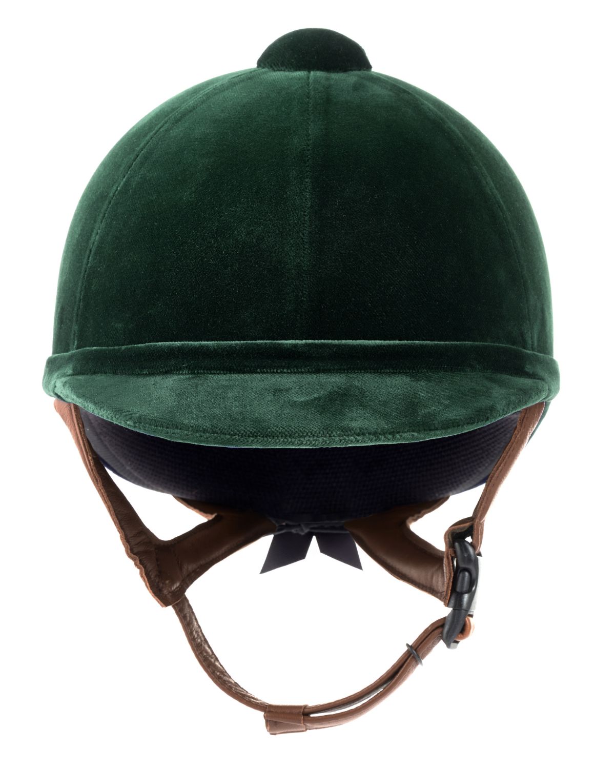 Charles Owen New Hampton Green Velvet Equestrian Helmet - Stylish Horse Riding Safety Gear