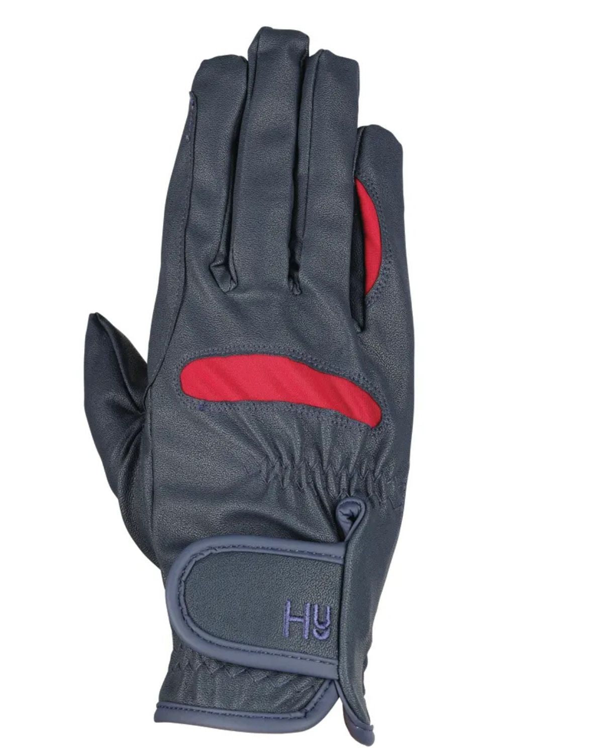 Hy Equestrian Lightweight Riding Glovess - Navy/Burgundy