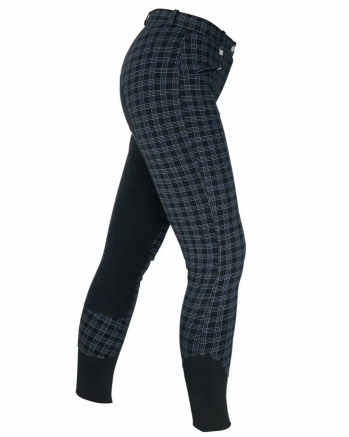 Hy Equestrian Harby Ladies Breeches Black Check