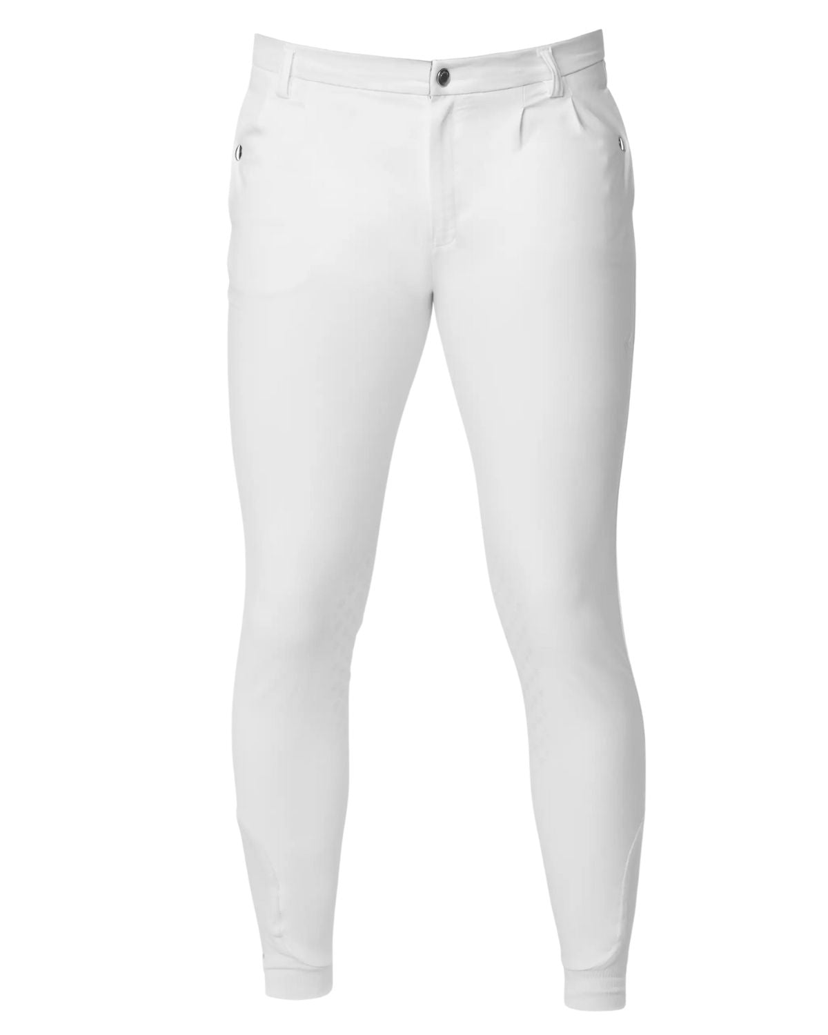 Lemieux Men's Elite Classic Pleated Breech - White Riding Apparel, Comfortable Fit