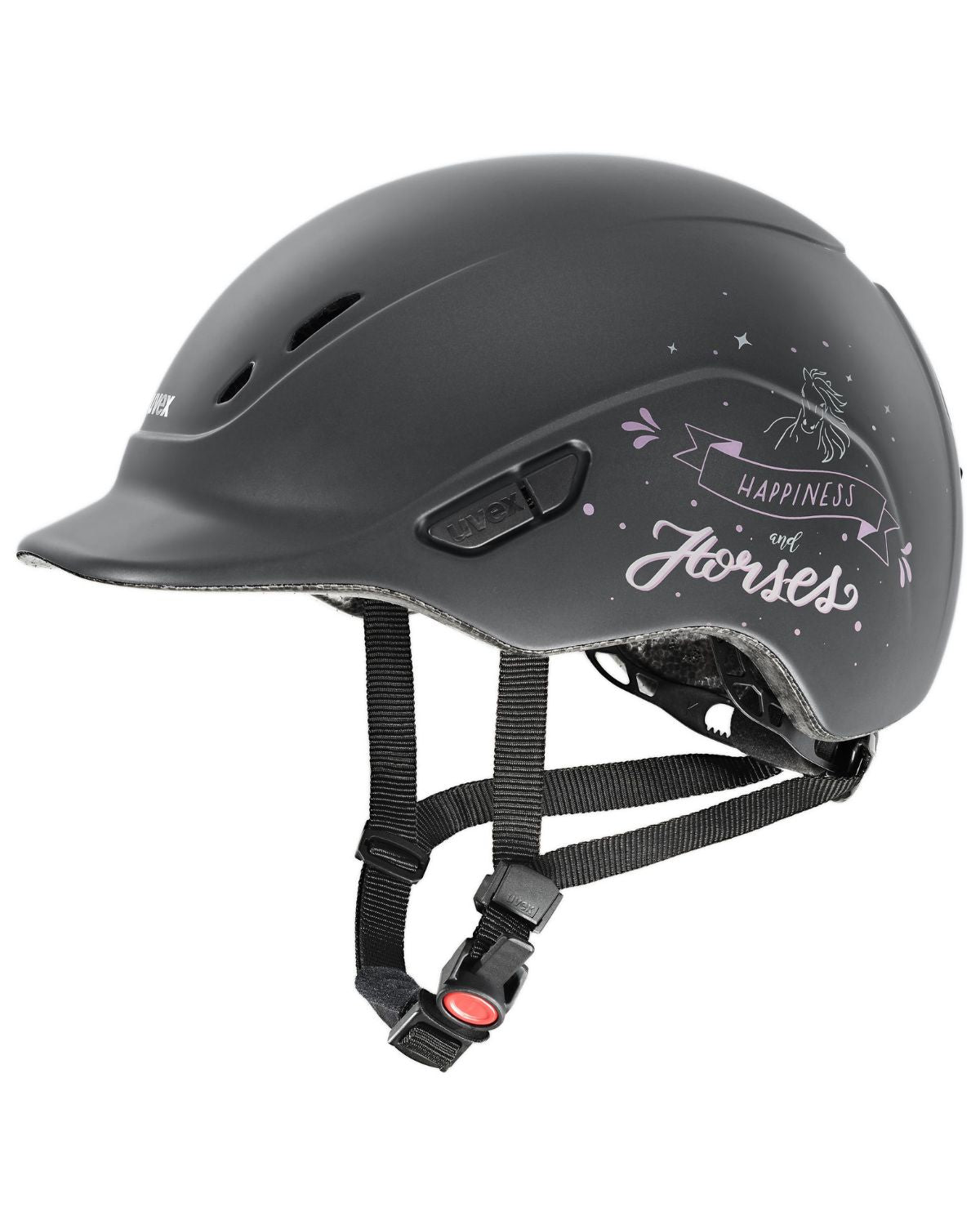 UVEX Kiddoo Happy Horse Junior Riding Helmet - Anthracite Matt Finish | Equestrian Safety Gear