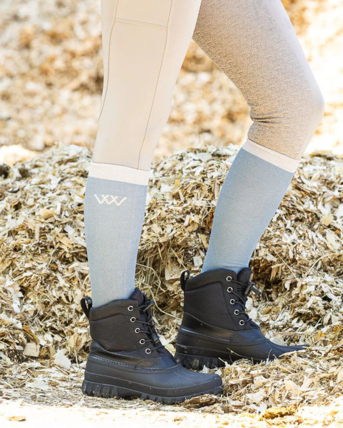 WOOF WEAR Black Laced Yard Boot: Waterproof, Fleece-Lined Winter Equestrian Boot - Equiflair