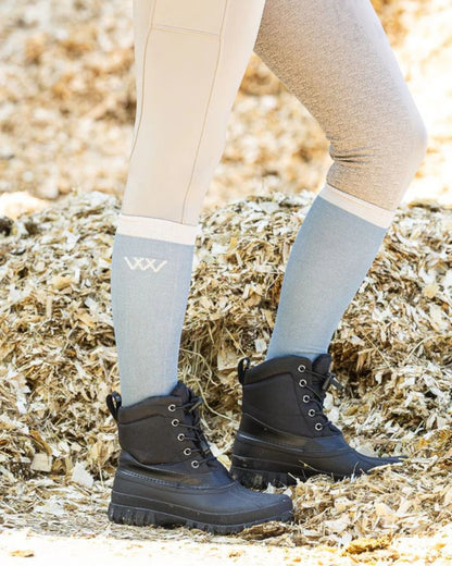 WOOF WEAR Black Laced Yard Boot: Waterproof, Fleece-Lined Winter Equestrian Boot - Equiflair