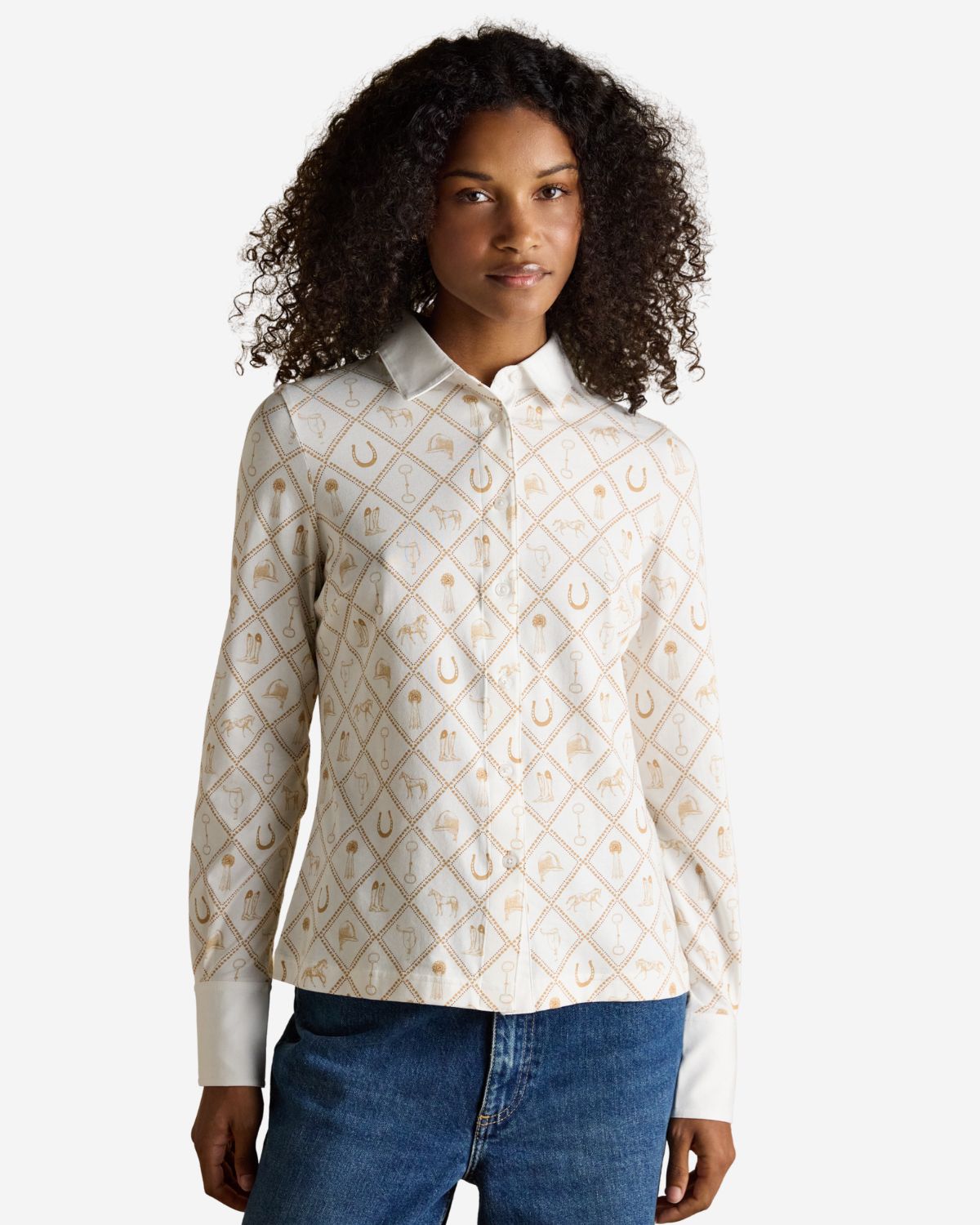 Joules Charlotte Horse Icons Printed Jersey Shirt