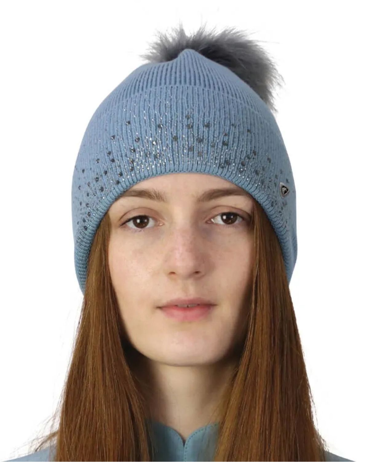 Hy Equestrian Synergy Diamante Bobble Hat Aqua