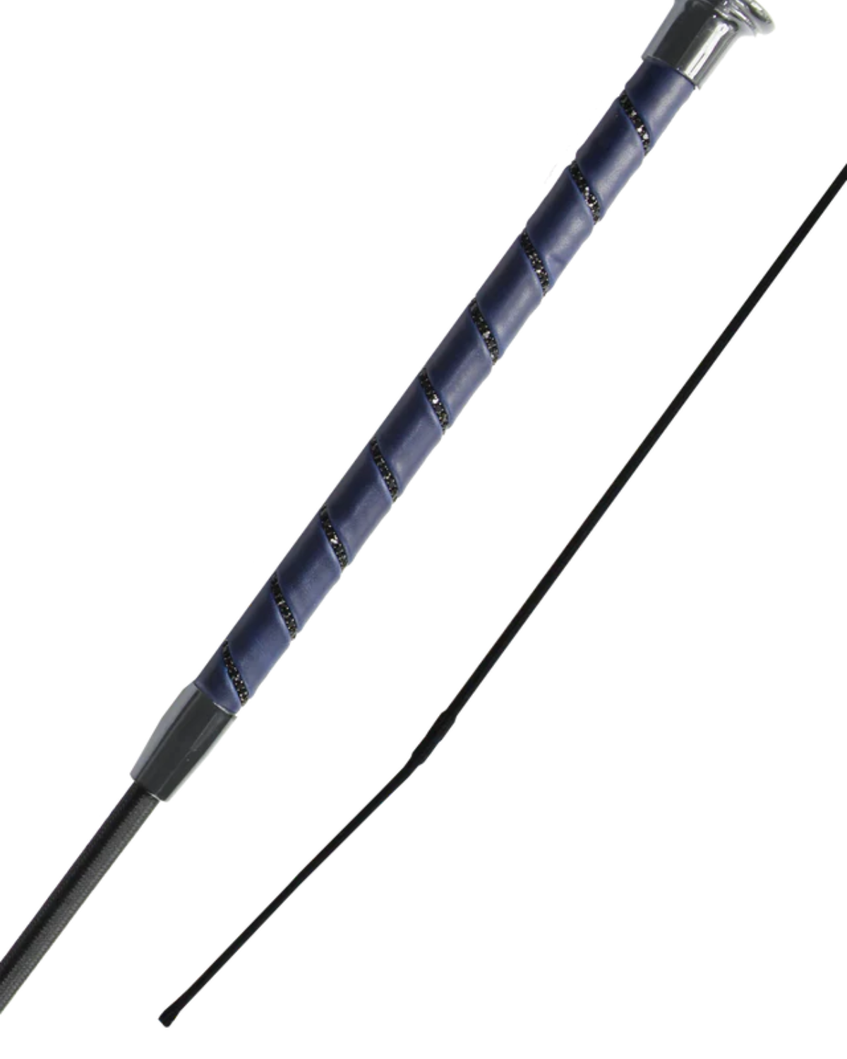 Woof Wear Stealth Dressage Whip Navy - Crystal Grip Horse Riding Aid