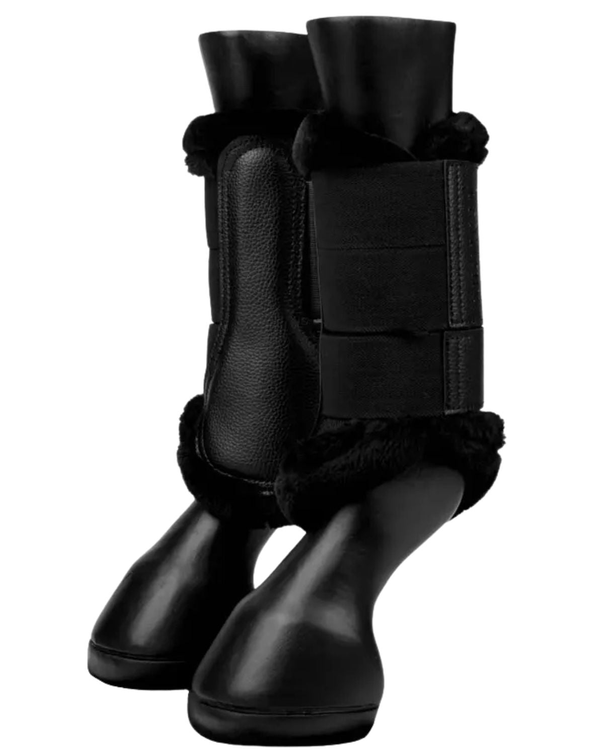 LeMieux Fleece Edged Mesh Brushing Boots Black
