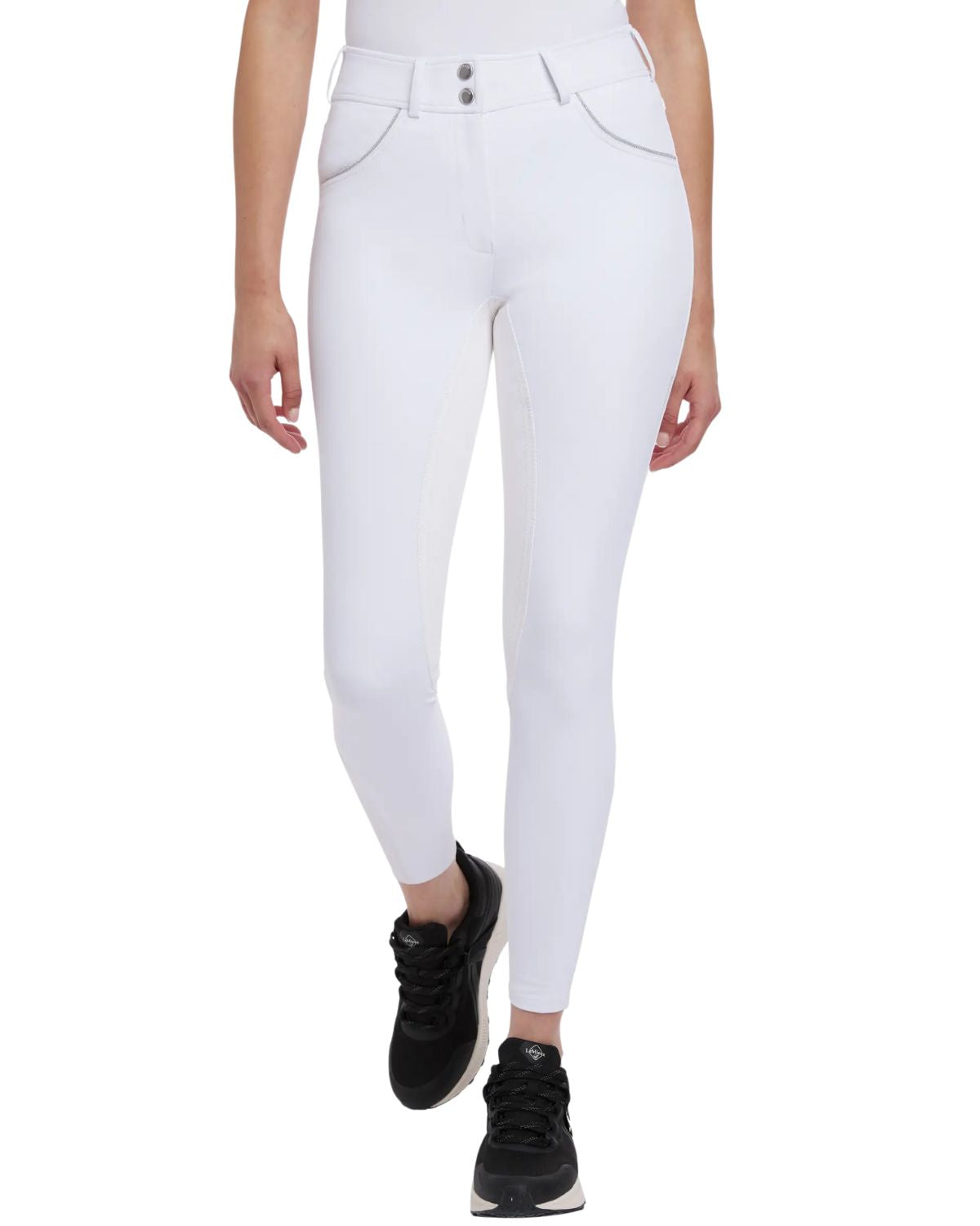 LEMIEUX VICTORIA Breeches: White Dressage Riding Pants with Suede Seat for Secure Performance & Comfortable Fit. Equiflair Store
