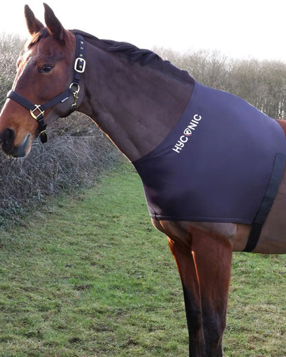 HYCONIC Lycra Shoulder Vest in Charcoal for Horses - Equiflair: Anti-Rub Protection & Comfortable Fit