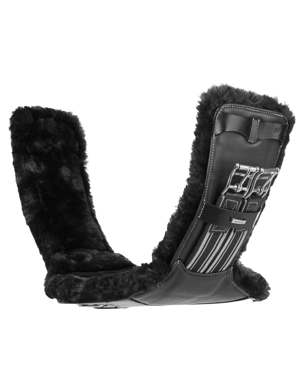 LeMieux Arika Simuwool Contoured Short Stud Girth Black