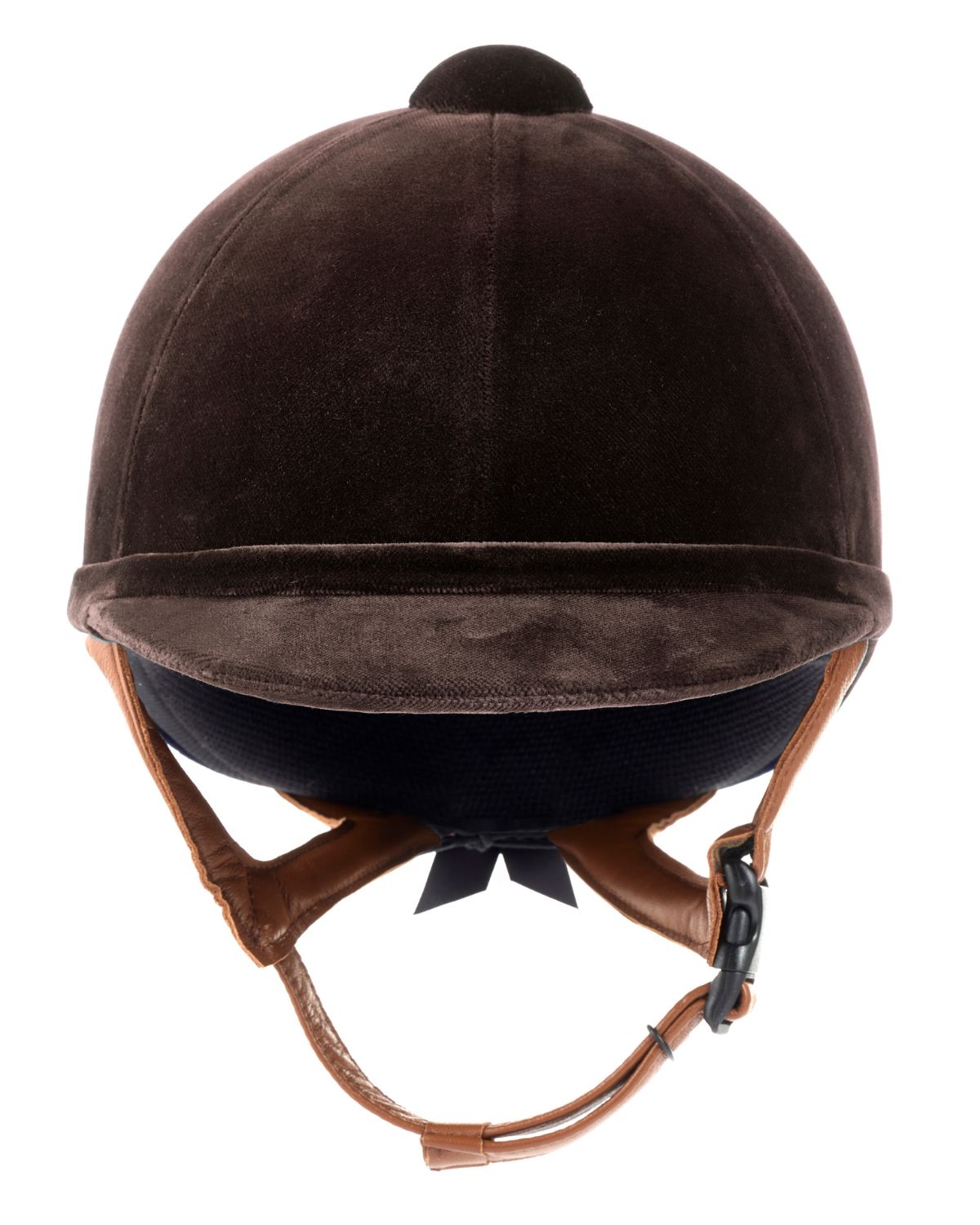 Charles Owen Hampton Riding Helmet - Brown Velvet Equestrian Safety Gear