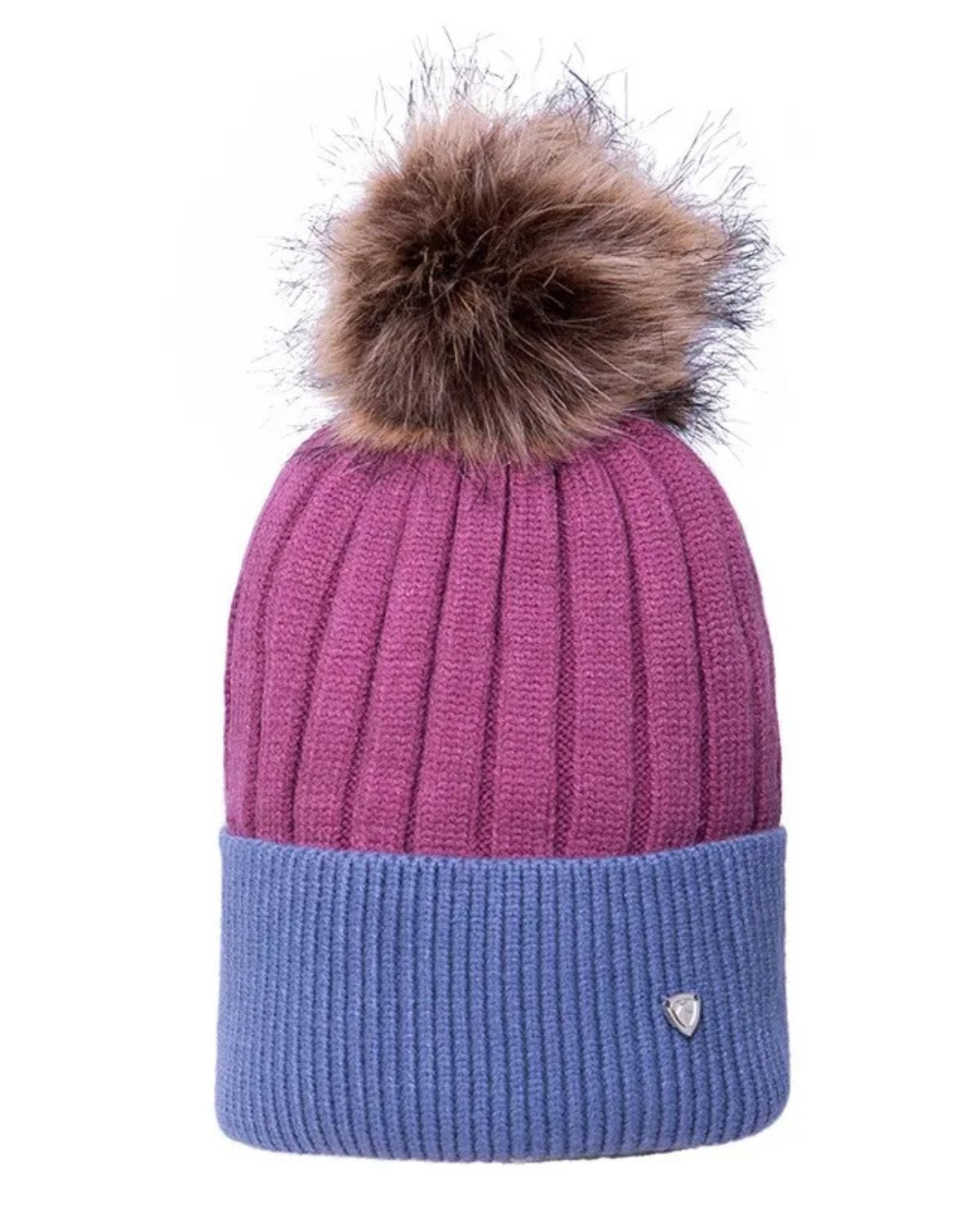 Hy Equestrian Synergy Luxury Bobble Hat Grape/Riviera