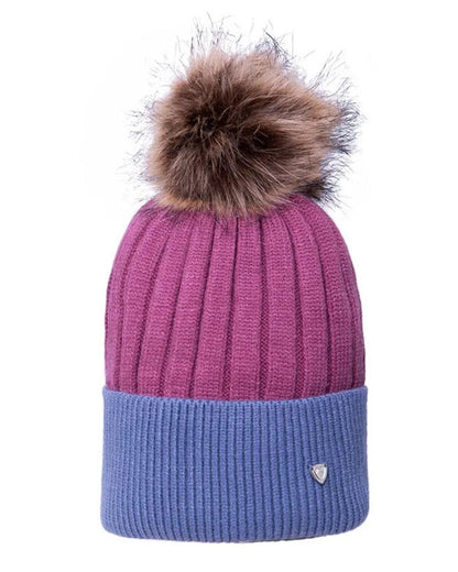 Hy Equestrian Synergy Luxury Bobble Hat Grape/Riviera