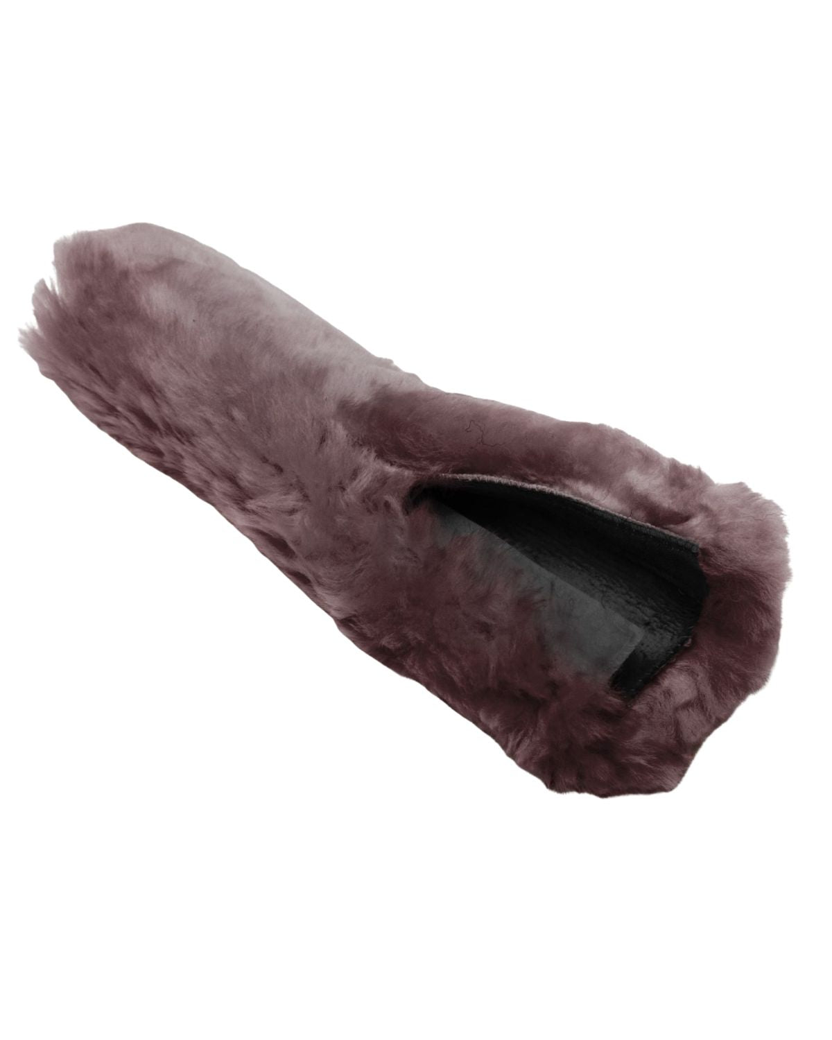 KM ELITE Mocha Merino Sheepskin Noseband Cover for Horses | Comfortable Equestrian Equipment