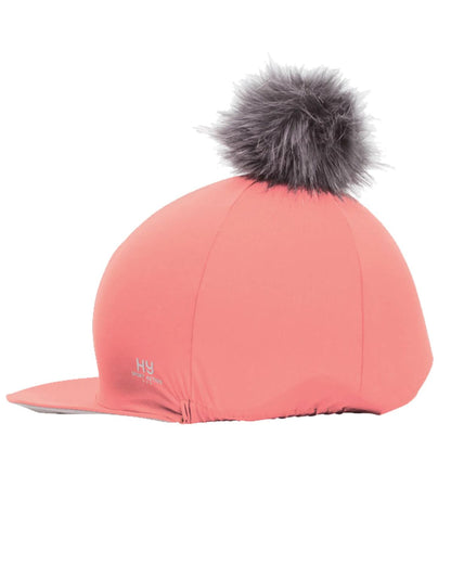 Hy Sport Active Hat Silk with Interchangeable Pom Pom - Coral Rose - HY Equestrian Clothing location-31143526467-outofstock