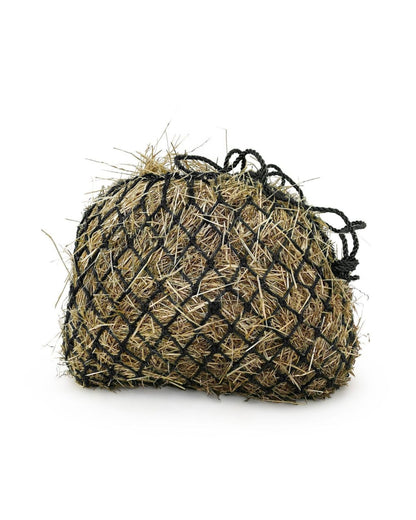 Black Travel Hay Net for Ponies & Horses | Small Hole Slow Feeder