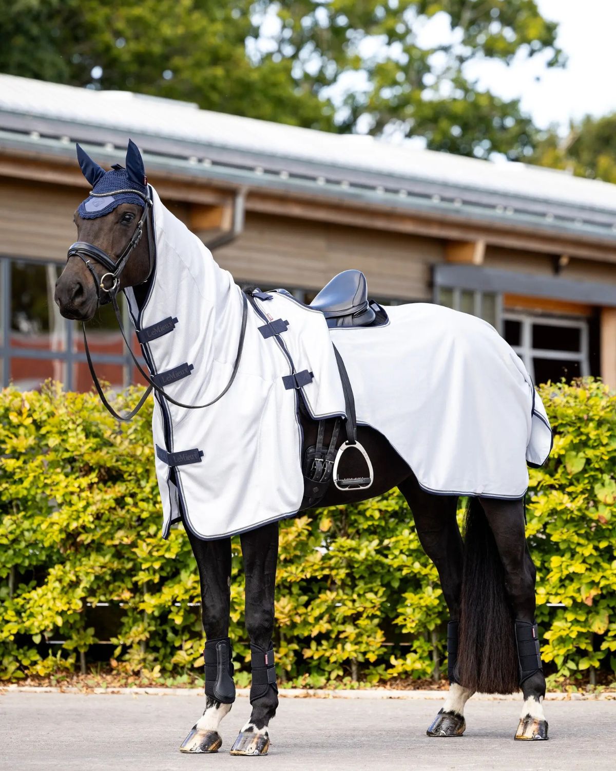 LeMieux Grey Ride On Fly Rug for Horse: Full Body Protection for Riding
