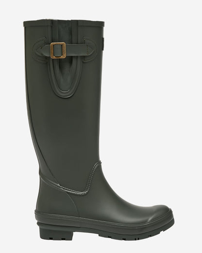 Joules Women's Houghton Adjustable Tall Welly Green - Wellington Boots Footwear Leisure Wear UK 4