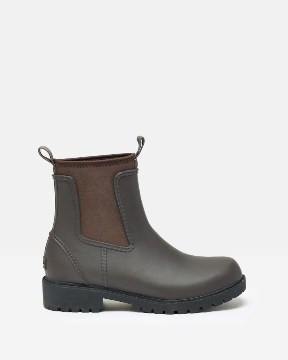 Joules Oakfield Chocolate Brown Rain Boots - Short Neoprene Lined Wellies