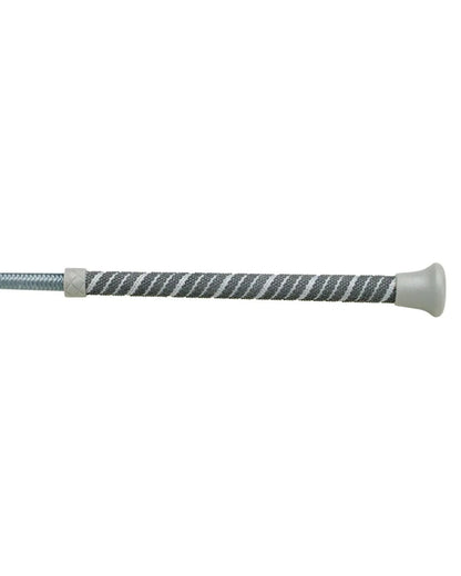 Hy Equestrian Schooling Whip Spiral Sure Grip Handle Grey