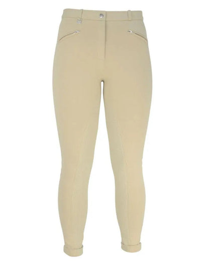 Hy Equestrian Raised Polka Dot Ladies Jodhpurs Beige