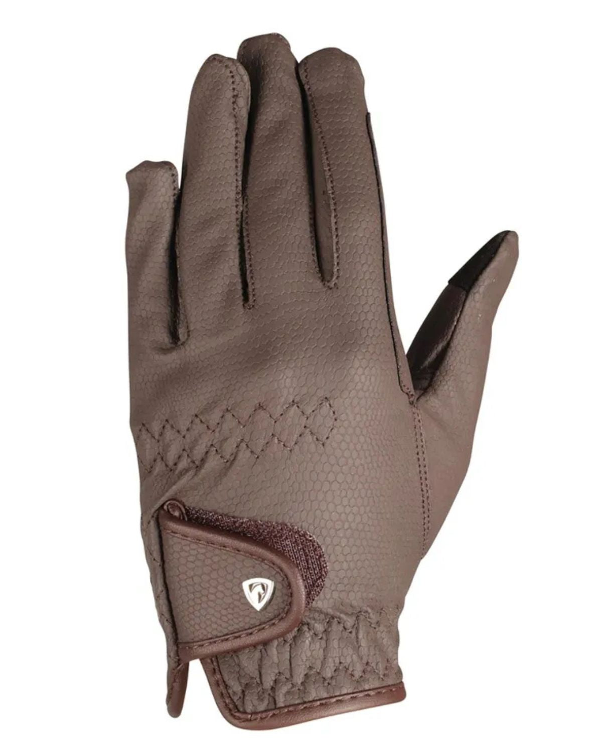 Hy Equestrian Children's Cottenham Elite Riding Gloves Brown