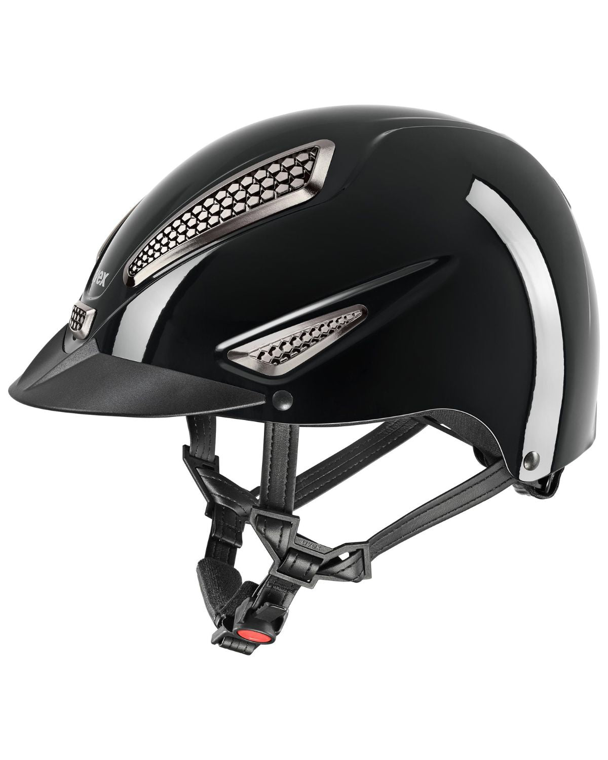 UVEX Perfexxion III Shiny Riding Helmet - Black Equestrian Safety Helmet