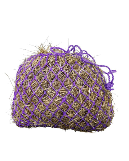KM Elite Travel Pony Haynet Purple: Small hole slow feeder net for horses & ponies, ideal for travel.