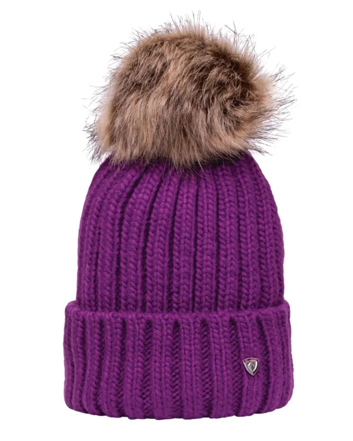 Hy Equestrian Valloire Children's Hat Plum - Bobble Hat Clothing location-31143526467-outofstock