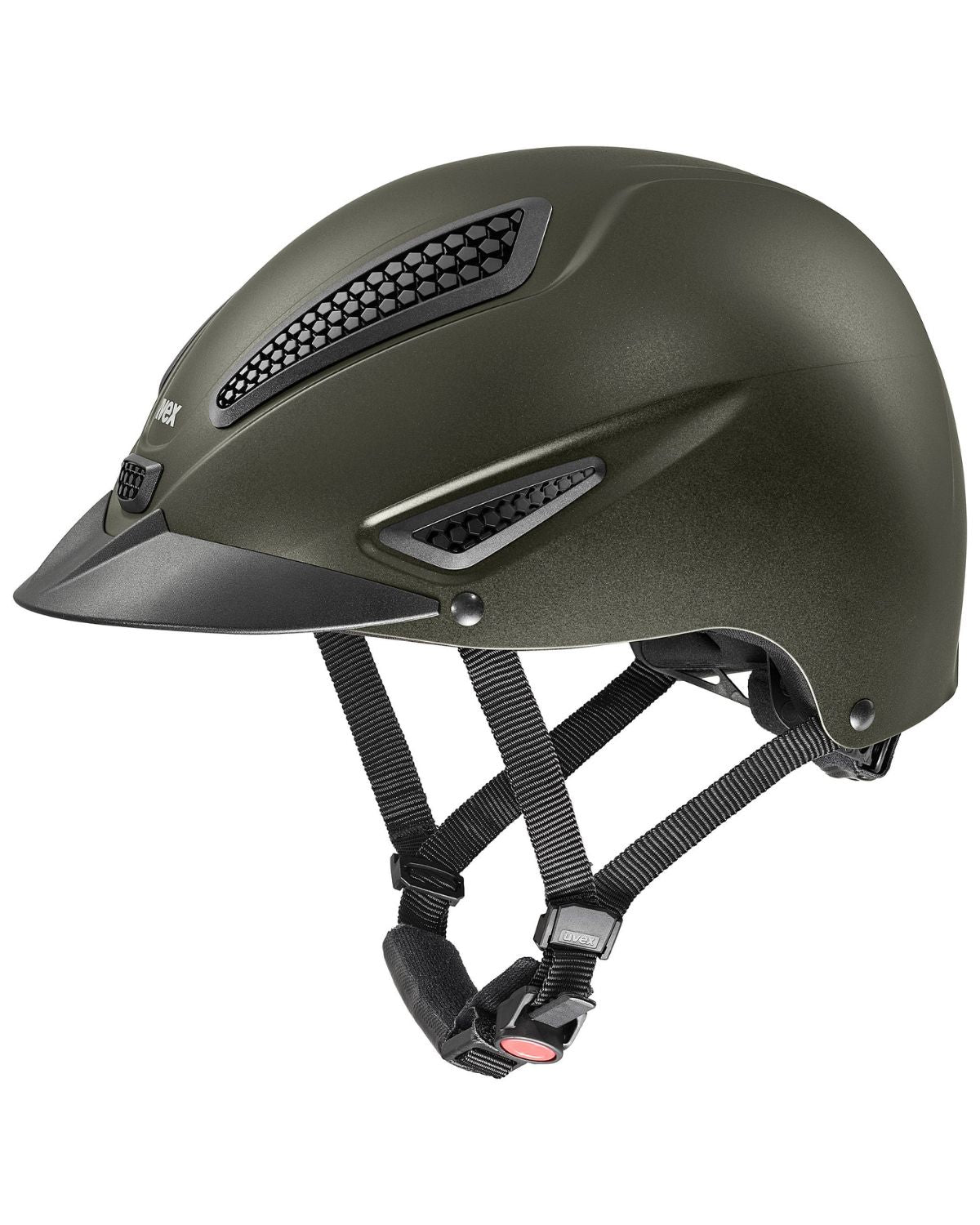 UVEX Perfexxion III Riding Helmet - Olive Matt | Equestrian Protective Gear | Equiflair