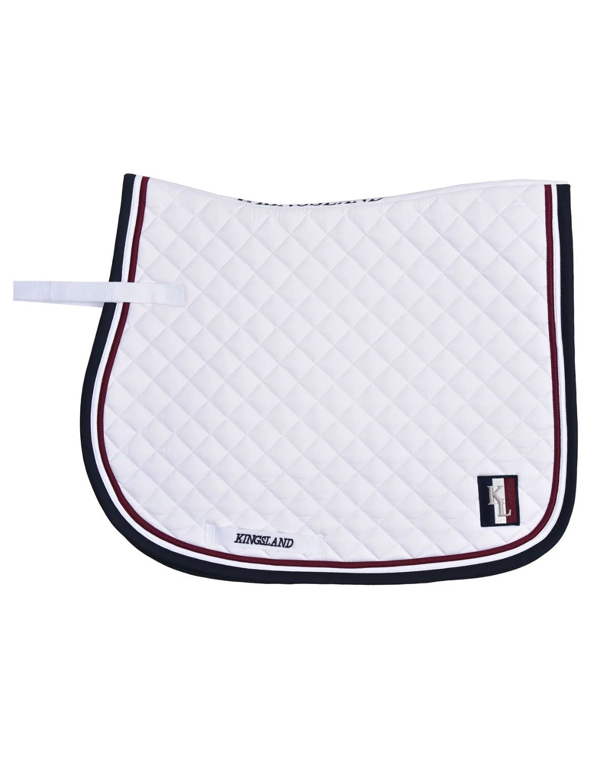 Kingsland White Jumping Saddle Pad: Coolmax, Breathable, Quick-Dry. Kingsland Classic Saddle Pad.