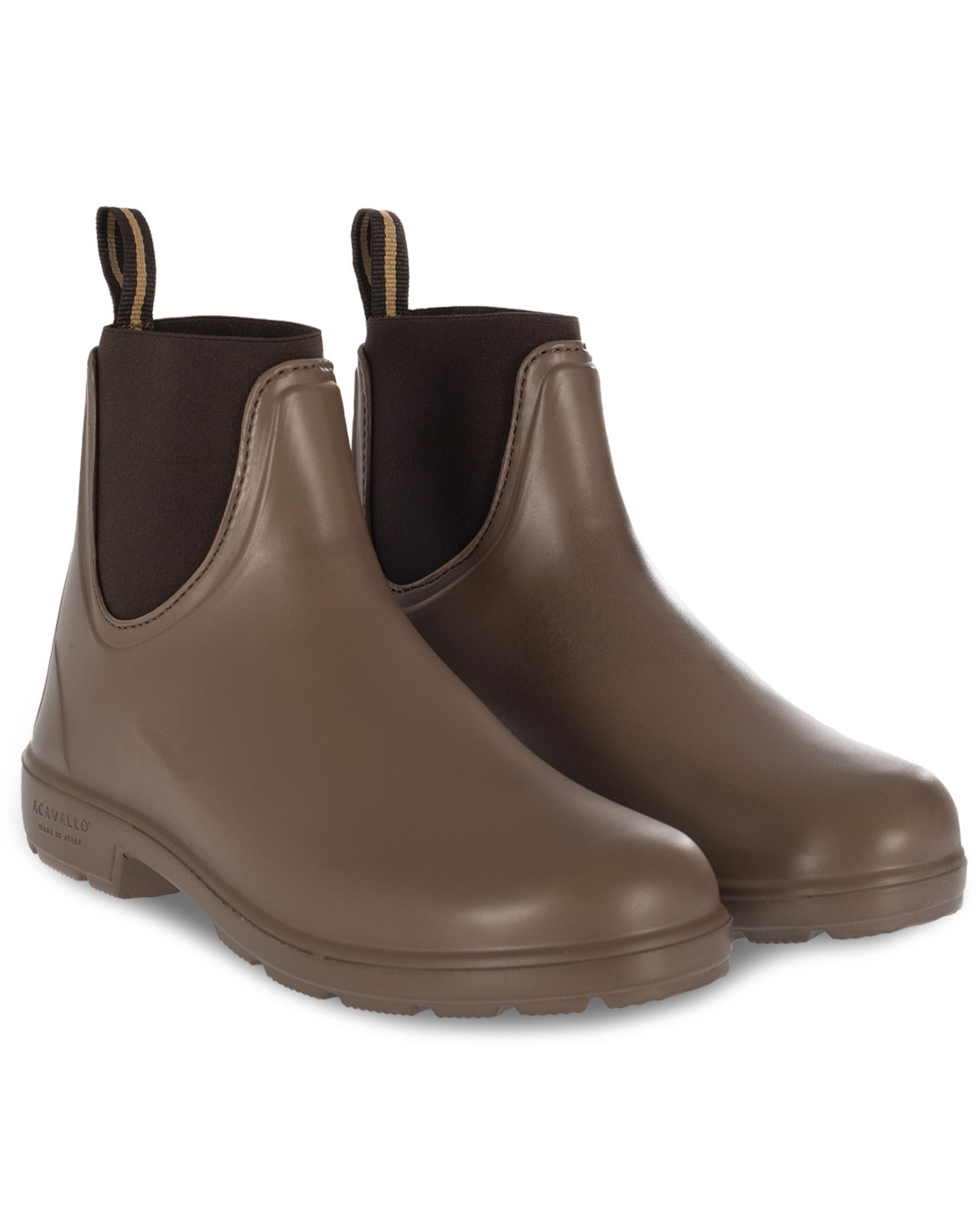 Acavallo Piuma Rubber Jodhpur Boots Chocolate