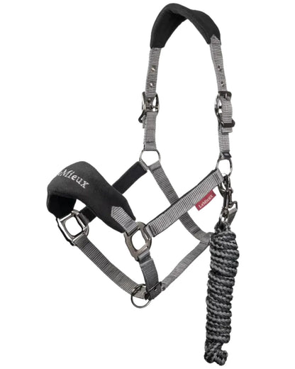 LEMIEUX VOGUE HEADCOLLAR & LEADROPE BLACK - Comfortable padded horse headcollar and leadrope by Lemieux. Equiflair