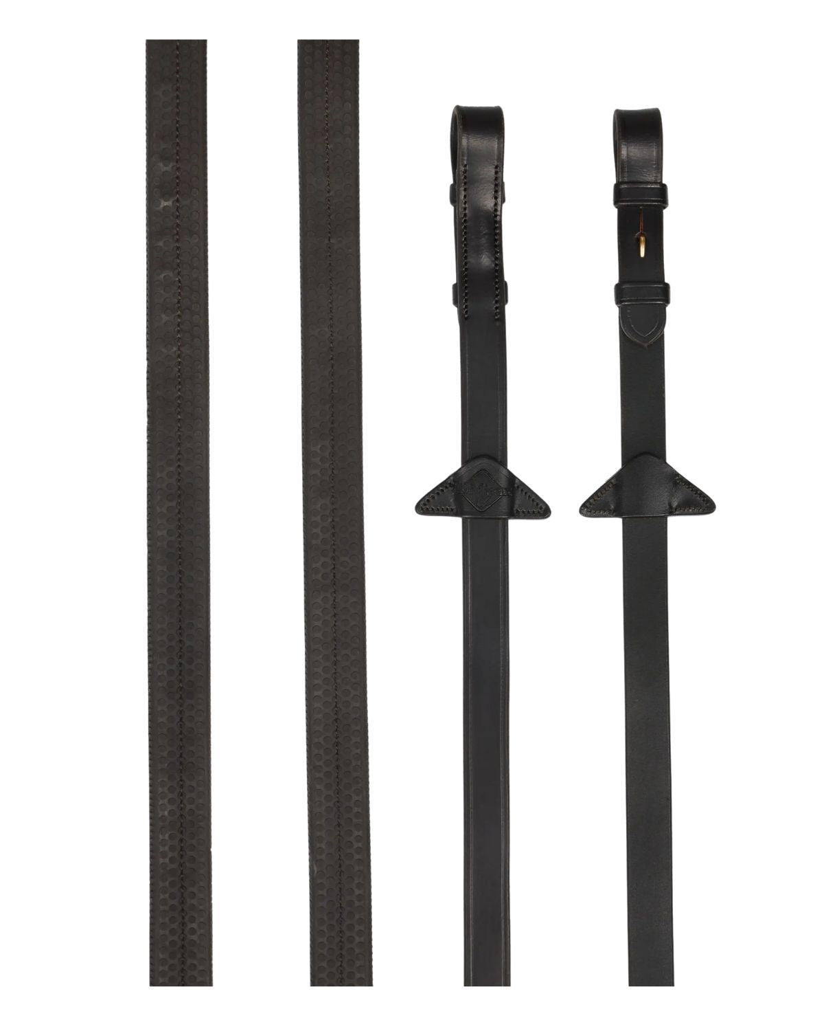 LeMieux Rubber Reins Brown/Brass