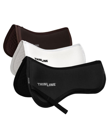 ThinLine Trifecta Cotton Half Pads: Black, White, Brown Saddle Pads