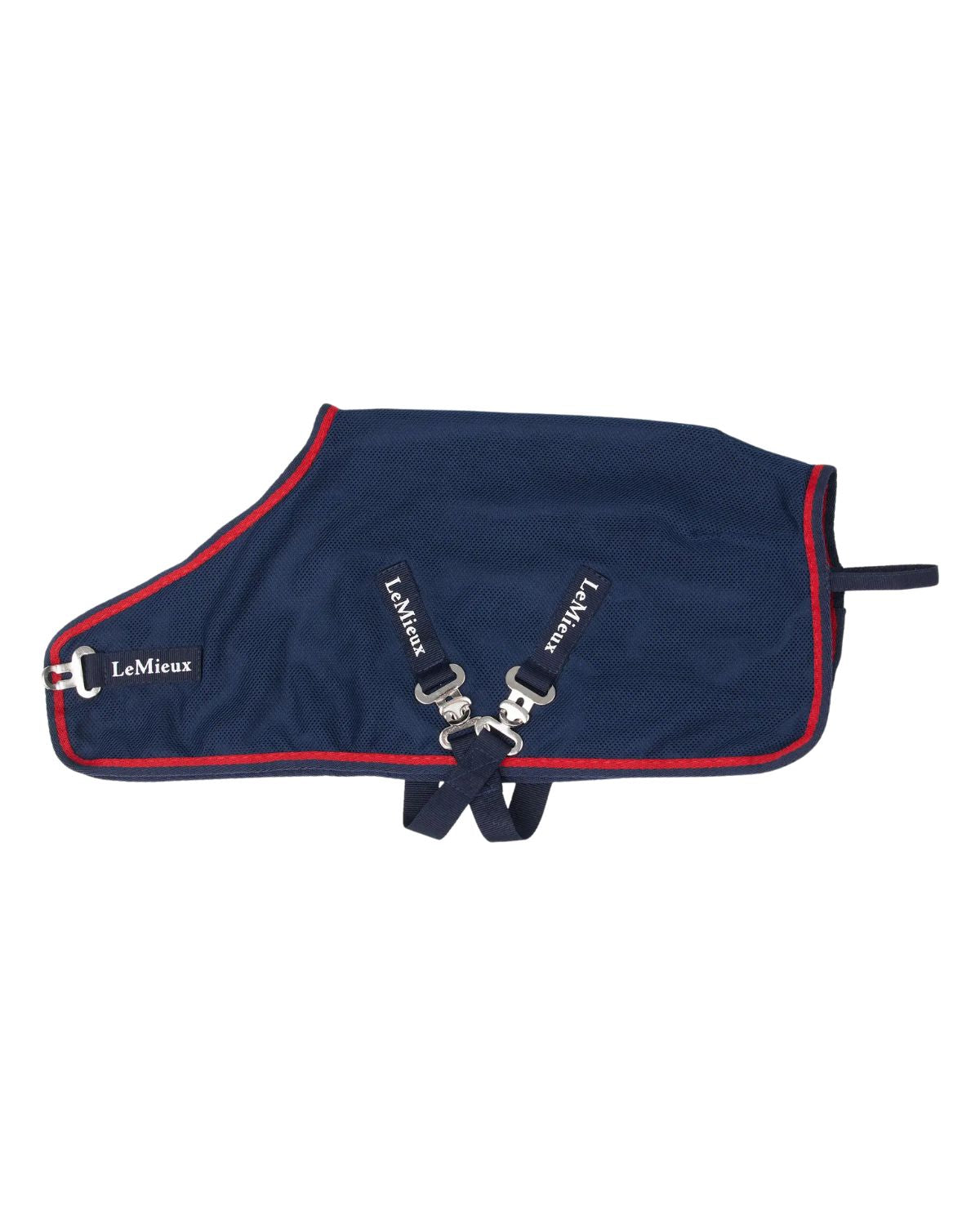 LeMieux Toy Pony Mesh Cooler - Navy with Red Trim | Miniature Horse Blanket