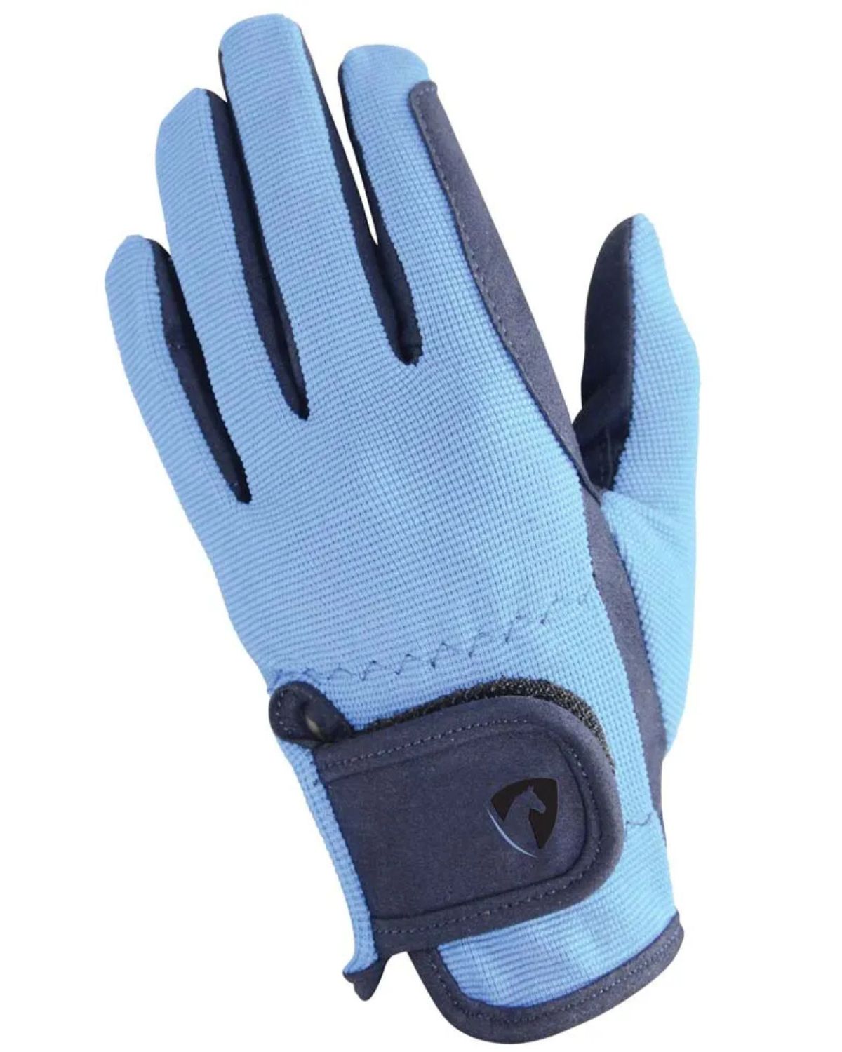 Hy Equestrian Every Day Two Tone Riding Glovess - Navy/Sky Blue