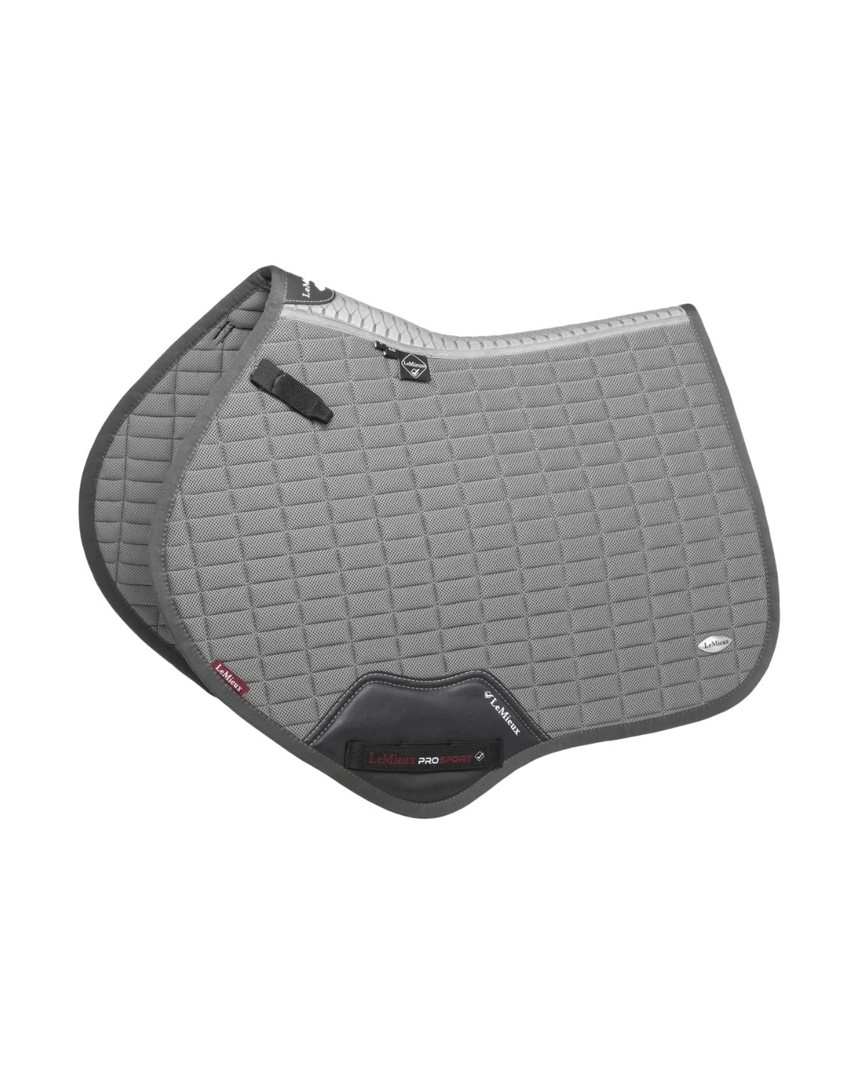 LEMIEUX Self-Cool Close Contact Square Saddle Pad - Polar Grey - Equiflair