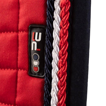 Red Premier Equine GP/Jump Saddle Pad Close-up | Equestrian Gear | High-Quality Horse Saddle Pad