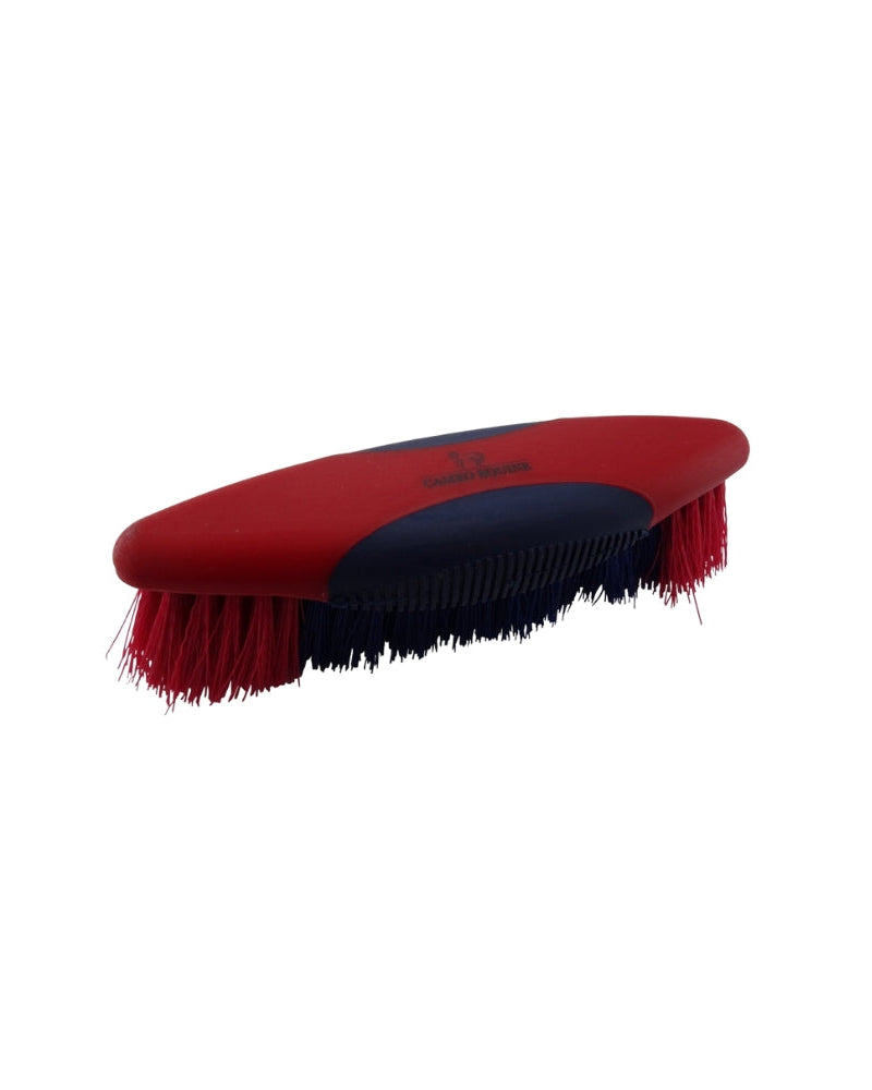 Cameo Fine Dandy Brush Red/Navy: Horse Grooming Brush by Equiflair - Lightweight & Washable
