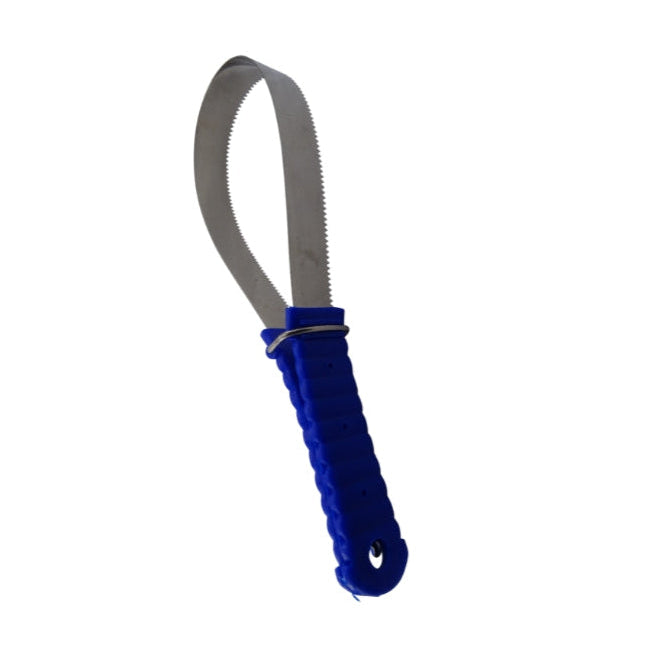 CAMEO Horse Shedding Blade - Blue Handle, Metal Sweat Scraper for Grooming