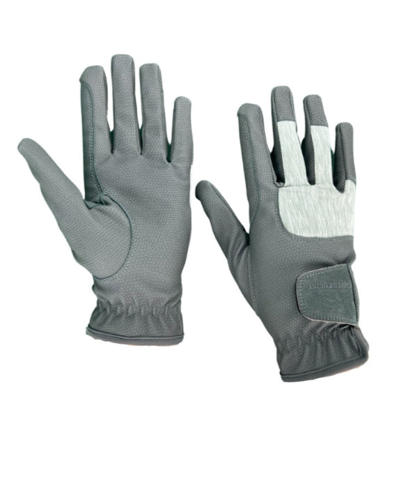 CAMEO Technical Riding Glove Grey Equiflair: Competition Gloves with Grippy Palms