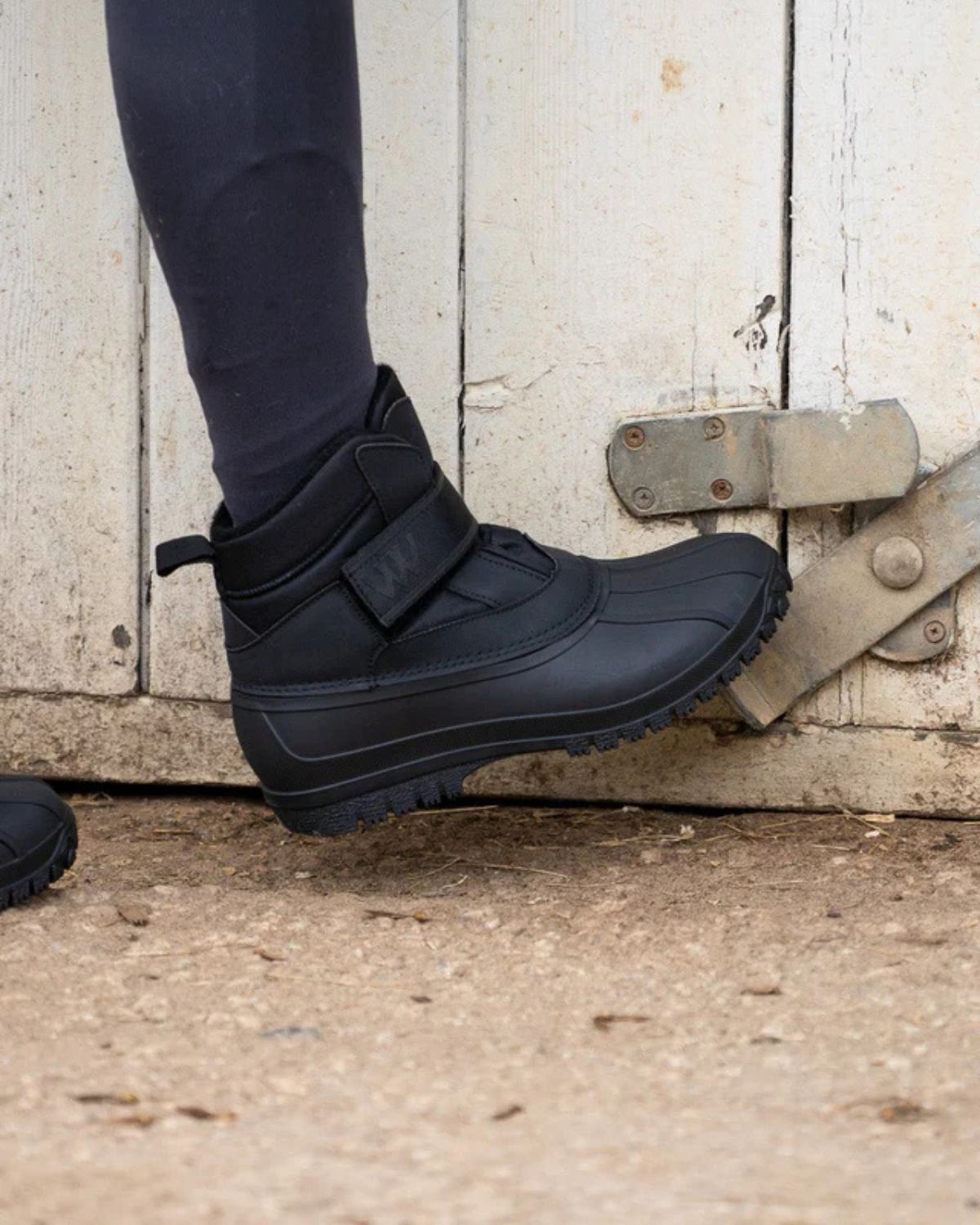Woof Wear Black Short Yard Boot: Equestrian Riding Boots with Fleece Lining & Hook Closure for Women | Equiflair