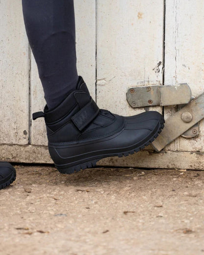 Woof Wear Black Short Yard Boot: Equestrian Riding Boots with Fleece Lining & Hook Closure for Women | Equiflair