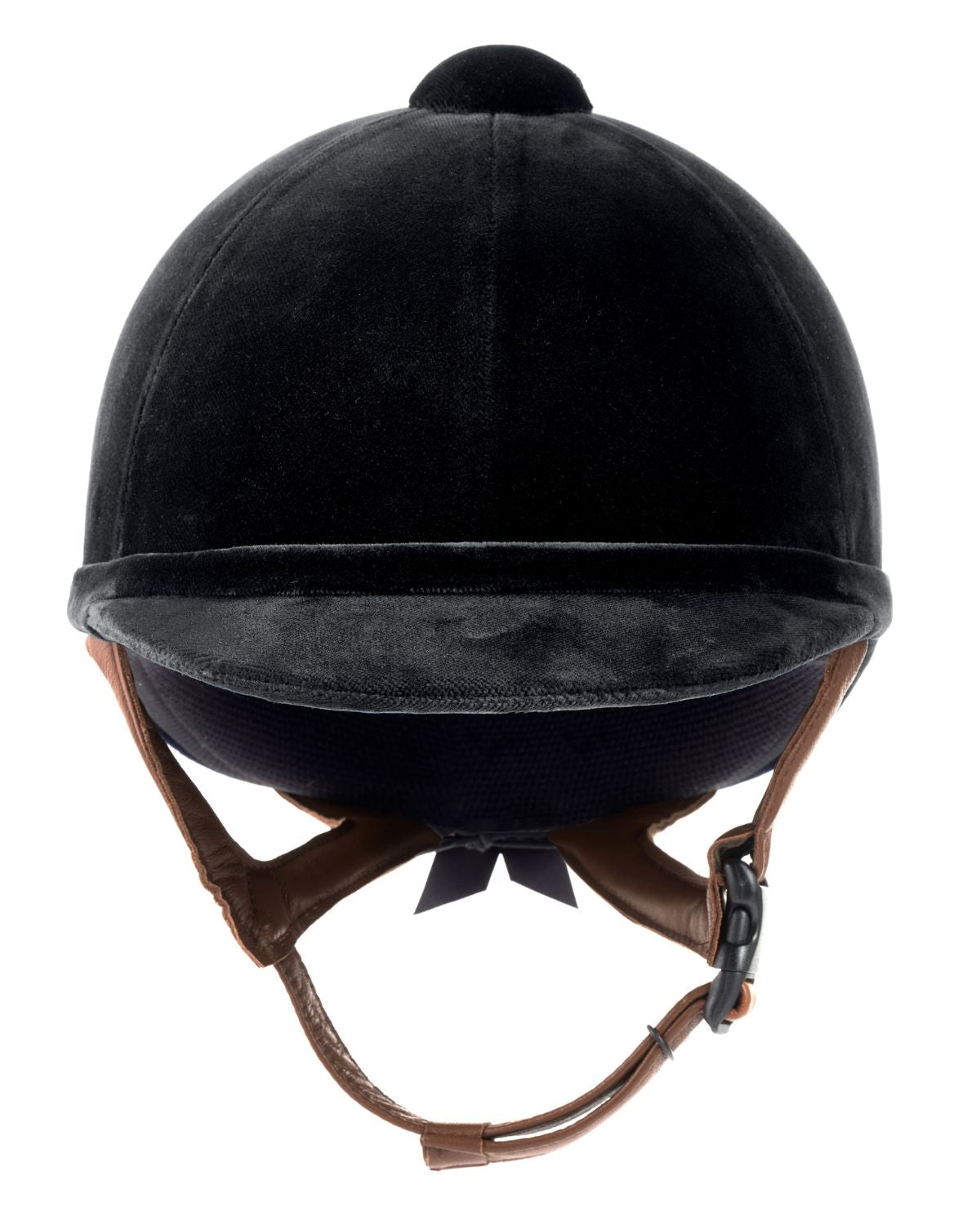 Charles Owen Hampton Black Velvet Riding Helmet with Safety Harness | Equestrian Gear