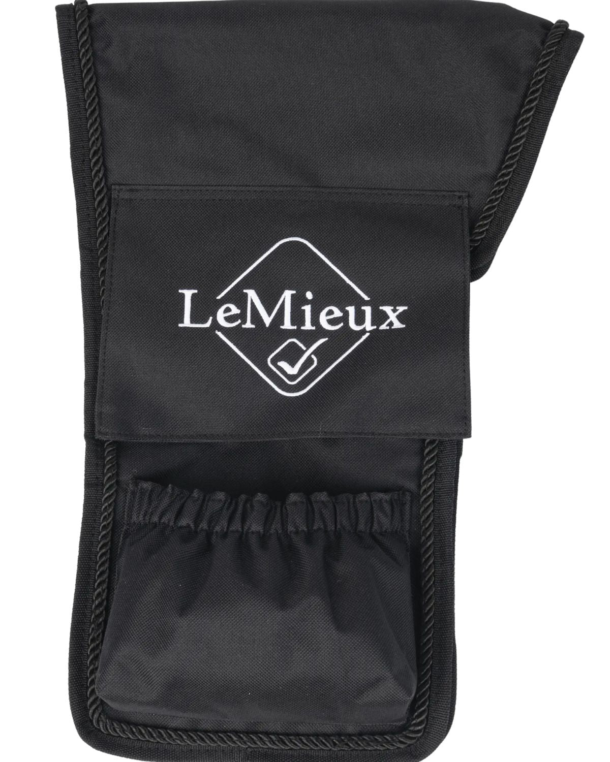 LeMieux Vector Stirrup Cover Black: Saddle Protection & Stirrup Iron Storage